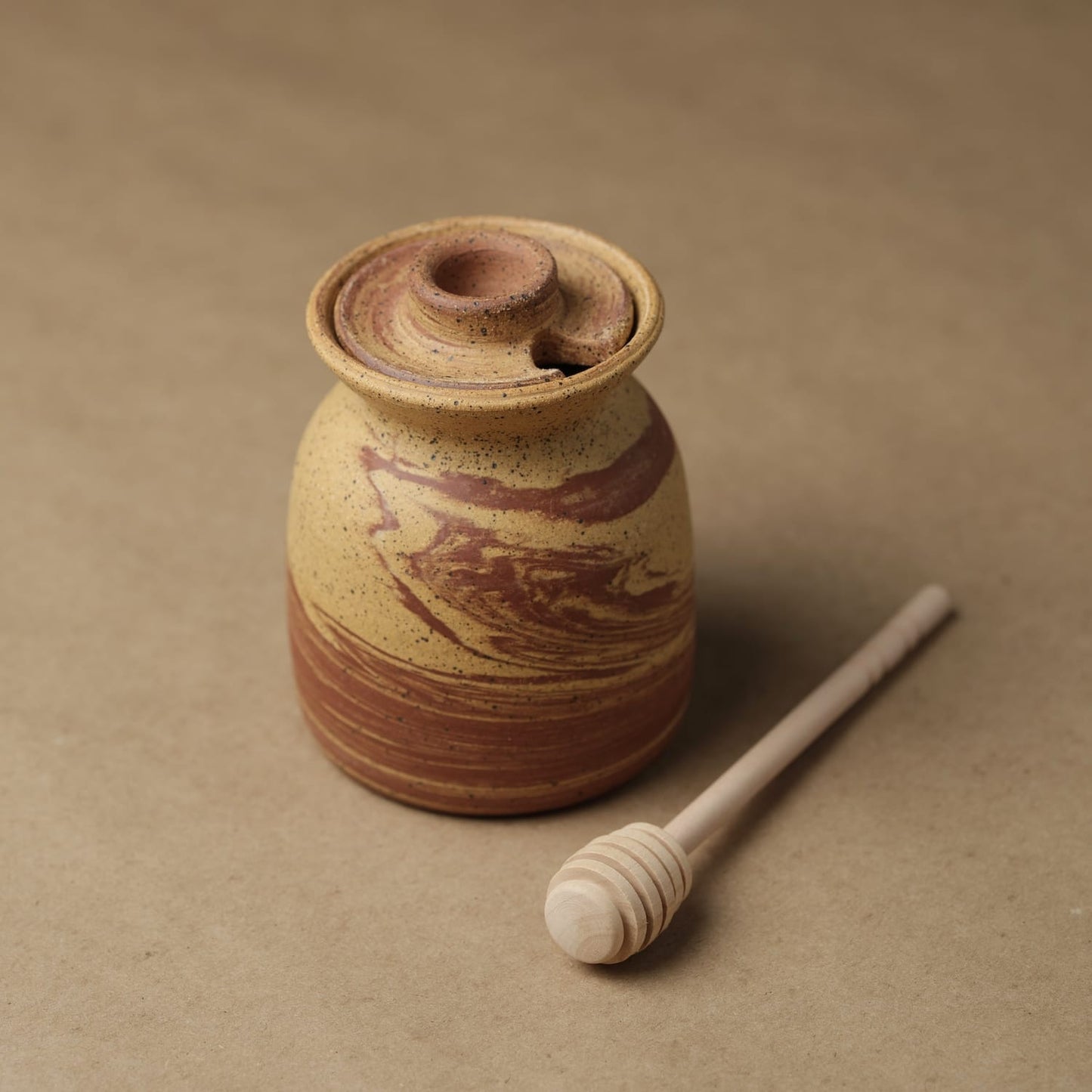 Rounded Honey Jar with Dipper — Mars