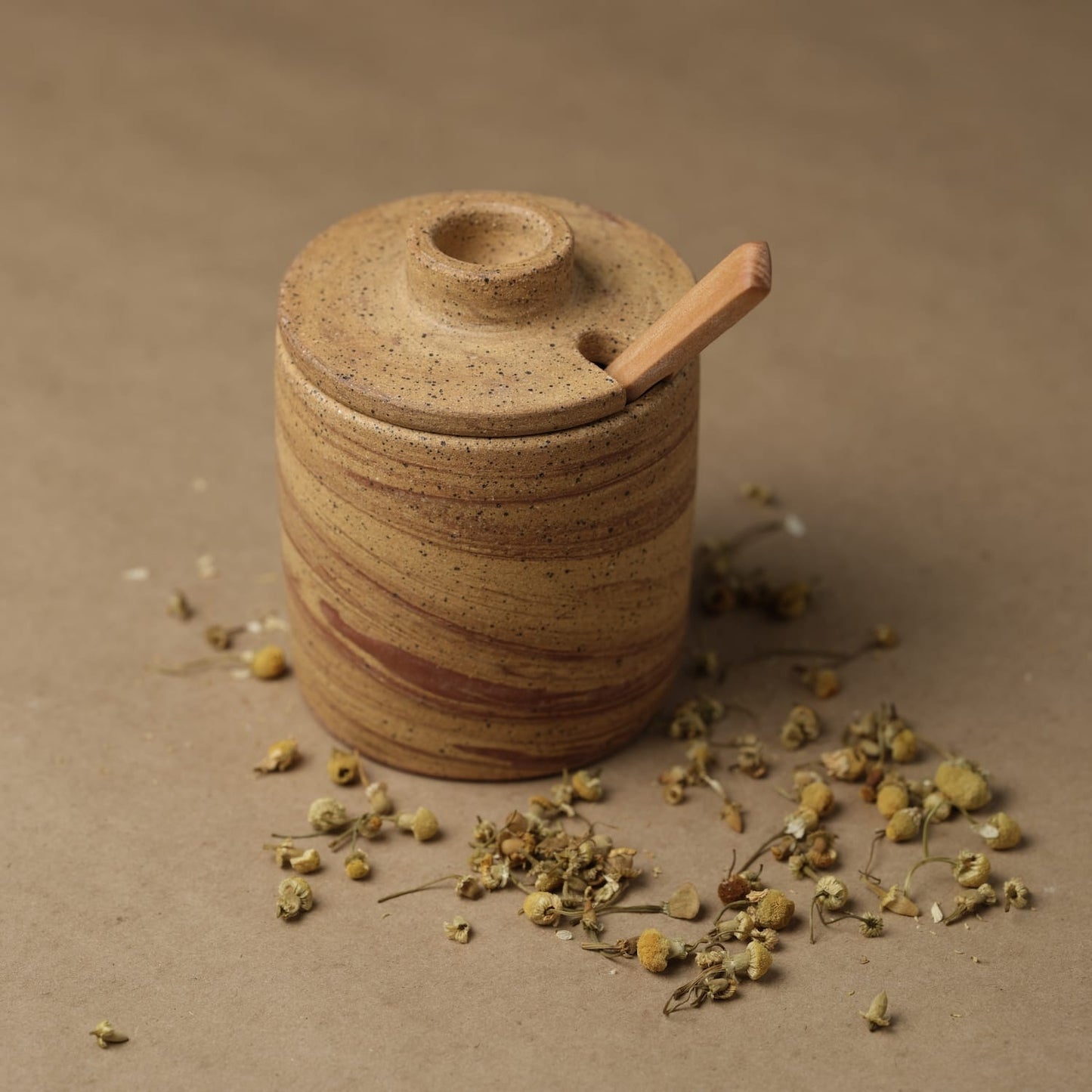 Lidded Jar with Spoon — Mars