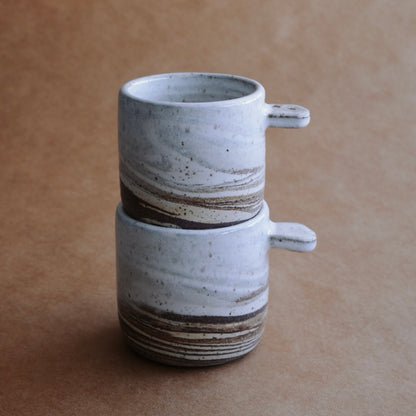 Cup with Finger Rest — Contrast Marble